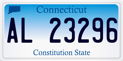 CT license plate AL23296