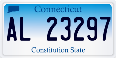 CT license plate AL23297
