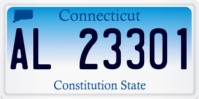 CT license plate AL23301