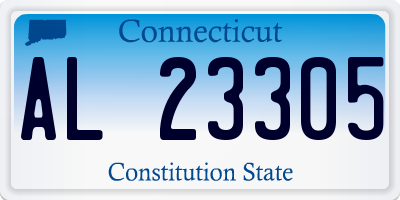 CT license plate AL23305