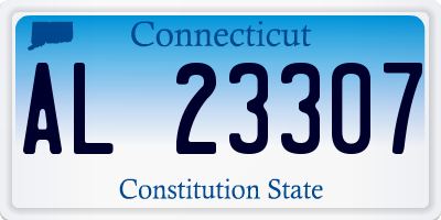 CT license plate AL23307