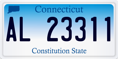 CT license plate AL23311