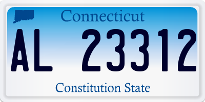 CT license plate AL23312