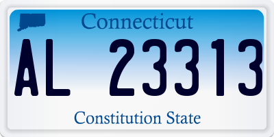 CT license plate AL23313
