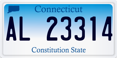 CT license plate AL23314