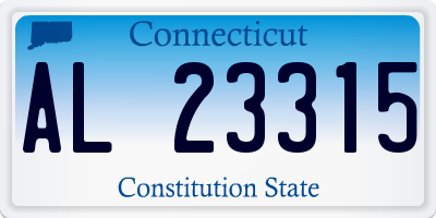 CT license plate AL23315