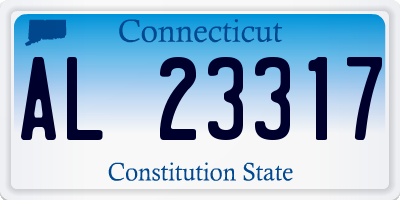 CT license plate AL23317