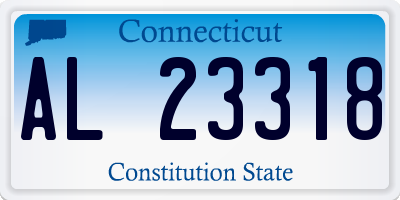 CT license plate AL23318