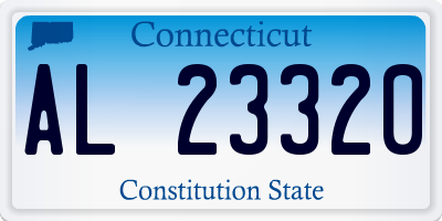CT license plate AL23320