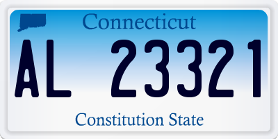 CT license plate AL23321