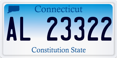 CT license plate AL23322