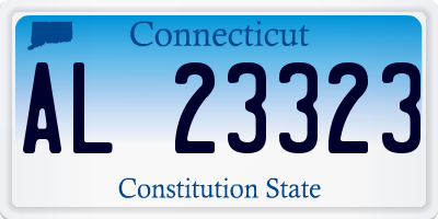 CT license plate AL23323