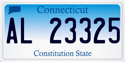 CT license plate AL23325