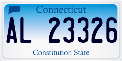CT license plate AL23326