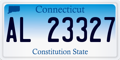CT license plate AL23327