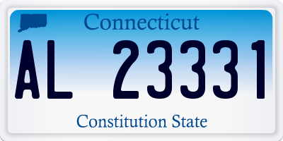 CT license plate AL23331