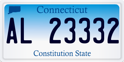 CT license plate AL23332