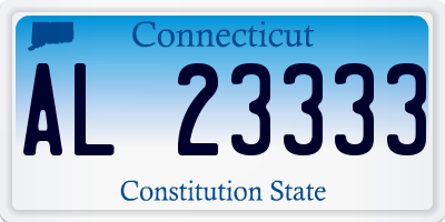 CT license plate AL23333
