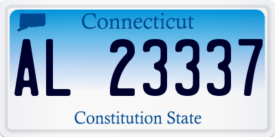 CT license plate AL23337