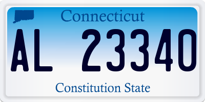 CT license plate AL23340