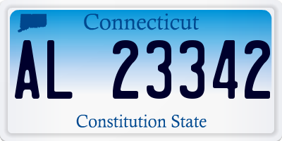 CT license plate AL23342
