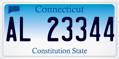 CT license plate AL23344
