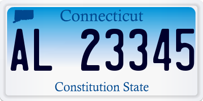 CT license plate AL23345