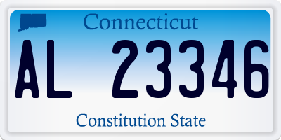 CT license plate AL23346