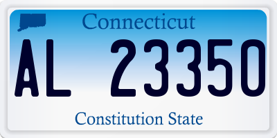 CT license plate AL23350