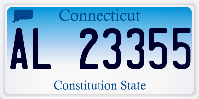 CT license plate AL23355