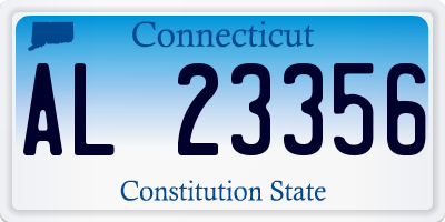 CT license plate AL23356