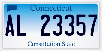 CT license plate AL23357