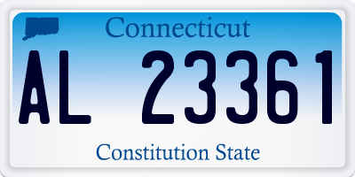 CT license plate AL23361