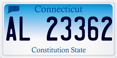 CT license plate AL23362