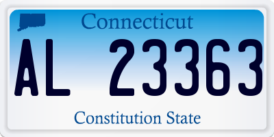 CT license plate AL23363