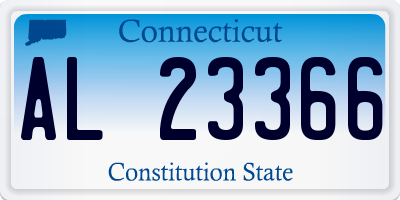 CT license plate AL23366