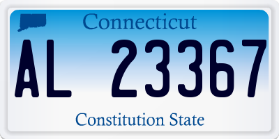 CT license plate AL23367