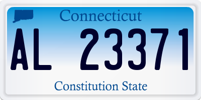CT license plate AL23371