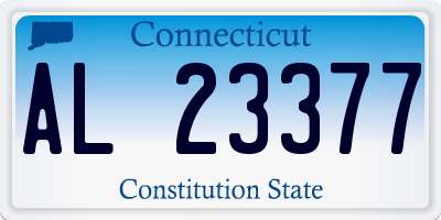 CT license plate AL23377
