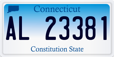CT license plate AL23381