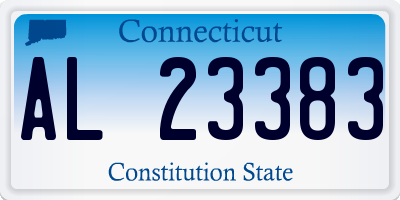 CT license plate AL23383