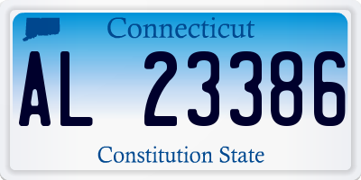 CT license plate AL23386