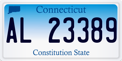 CT license plate AL23389