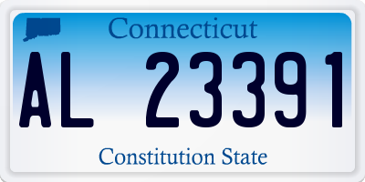 CT license plate AL23391