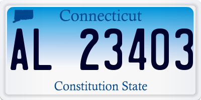 CT license plate AL23403