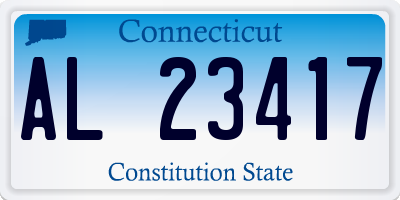 CT license plate AL23417