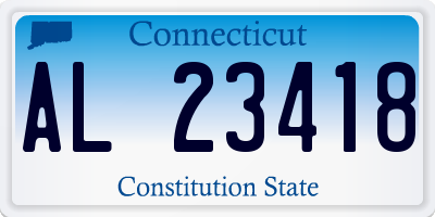 CT license plate AL23418