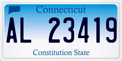 CT license plate AL23419