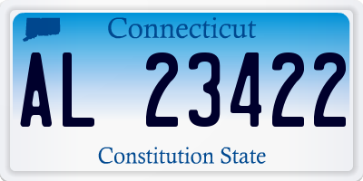CT license plate AL23422