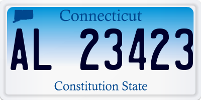 CT license plate AL23423